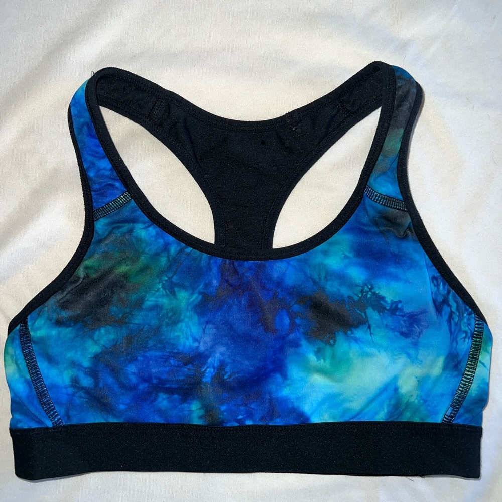 Champion Blue Tye-Dye Sports Bra Size Small